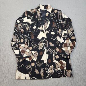 Women's Vintage Oversized Blazer Jacket Small 80’s Designer Statement Minimalist